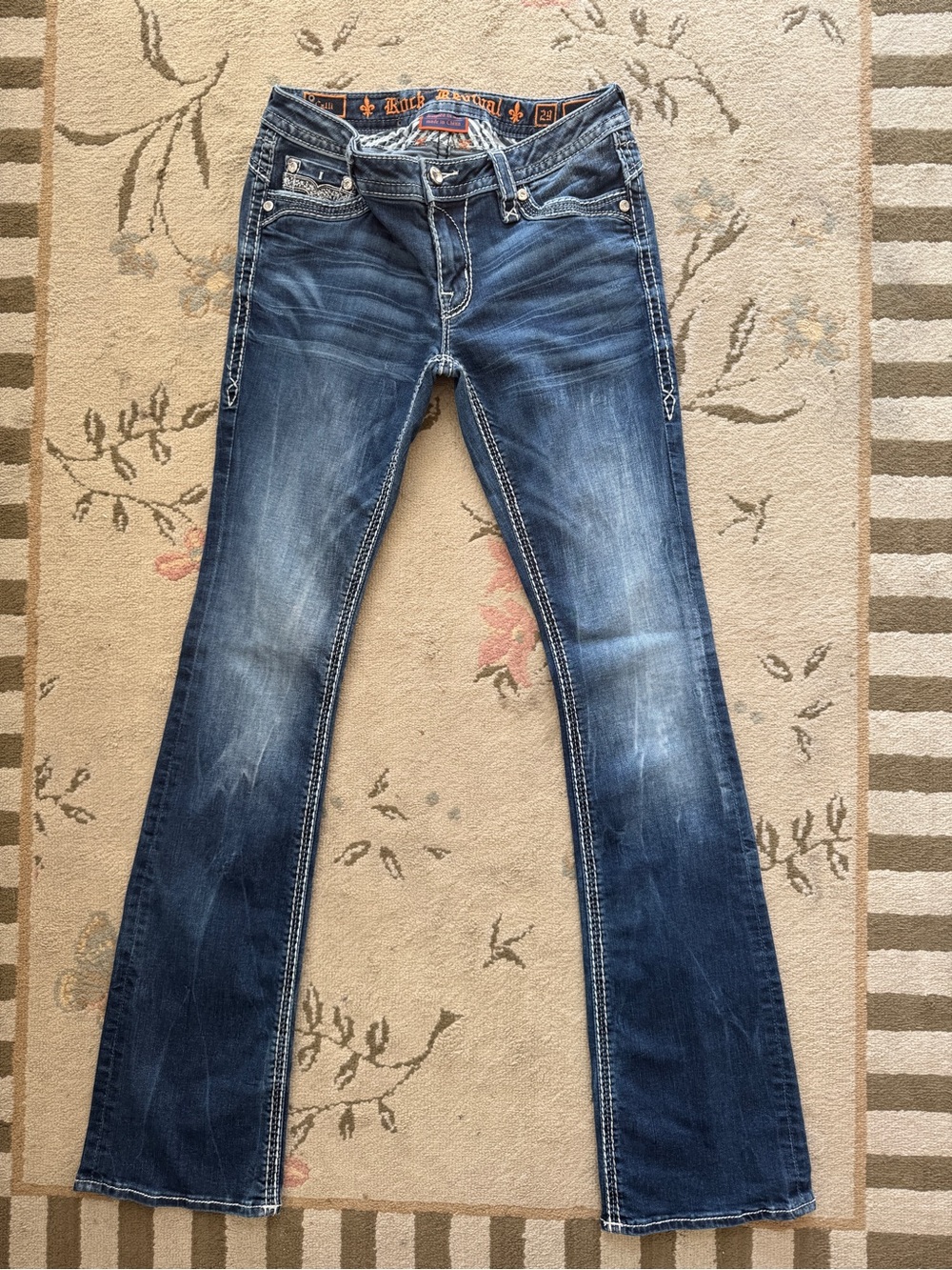 Rock Revival Women's Dark Blue Boot Cut Jeans size 29